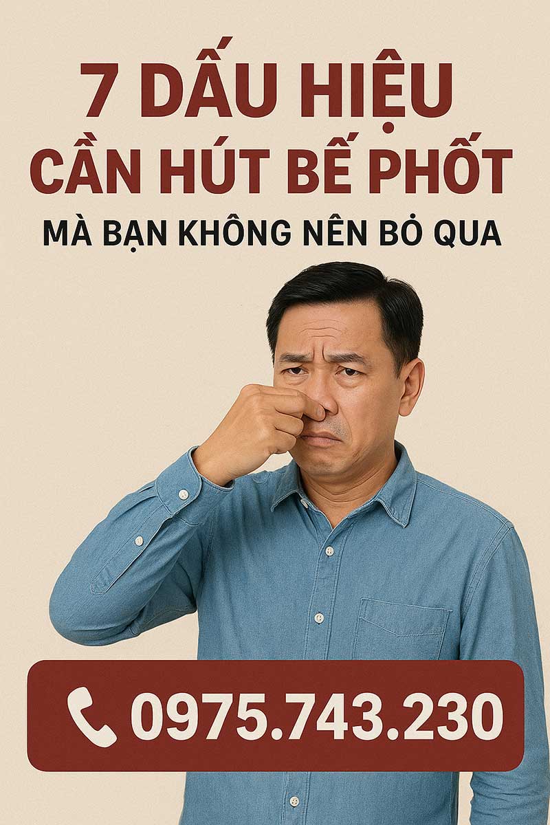 7 dấu hiệu cần hút bể phốt mà bạn không nên bỏ qua