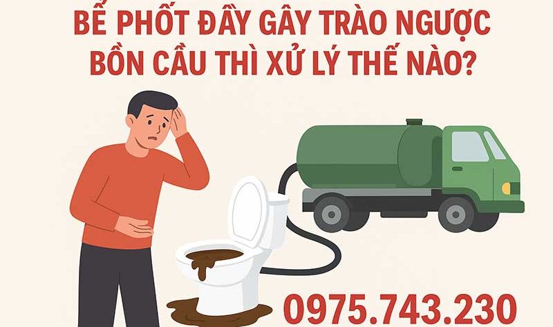 Bể phốt đầy gây trào ngược bồn cầu thì xử lý thế nào?
