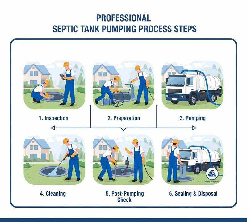 Các bước trong quy trình hút bể phốt chuyên nghiệp